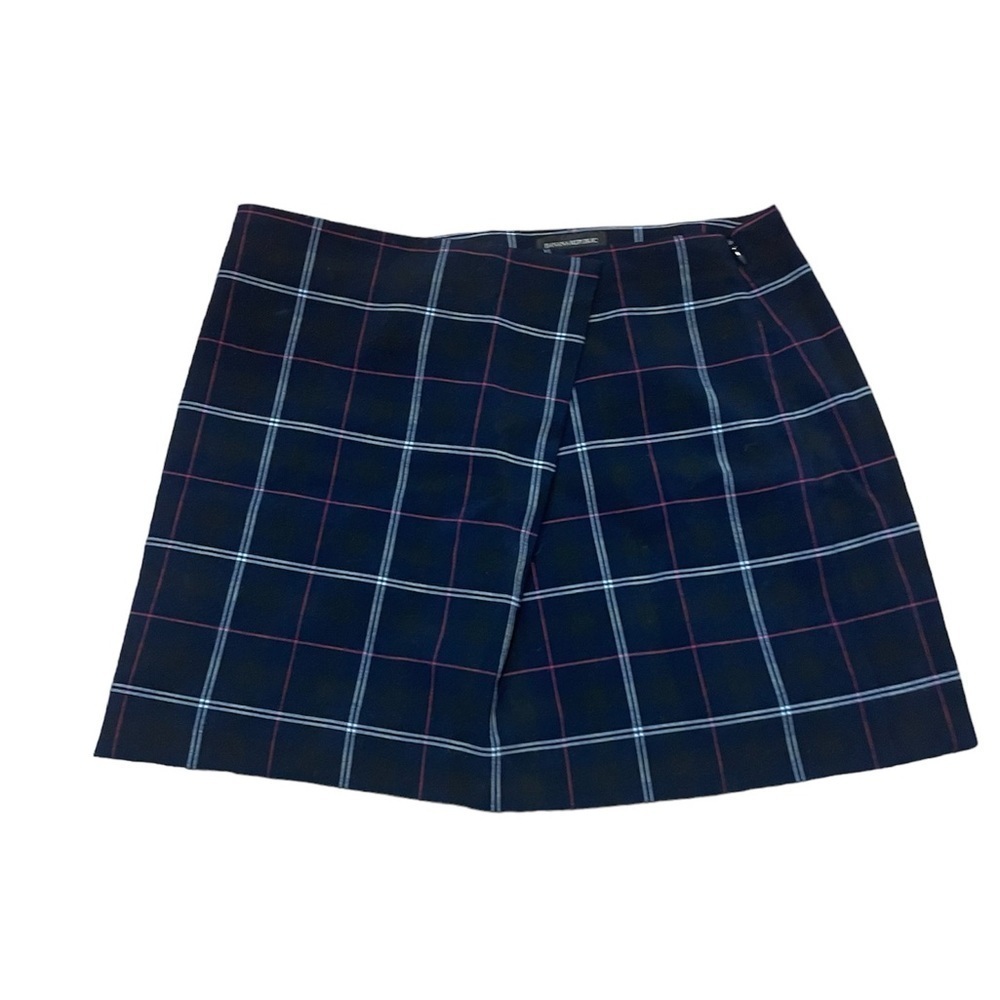 Banana Republic navy blue min skirt plaid